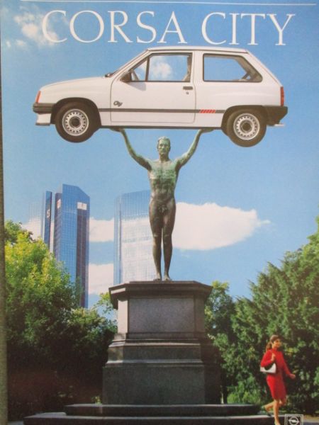 Opel Corsa A City 1.4i 44kw/60ps Prospektblatt August 1989