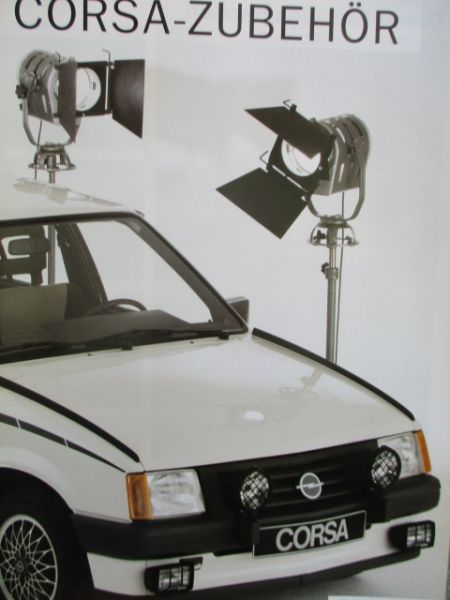 Opel Corsa A Zubehör Katalog +Radios +Bezüge+Pflege April 1985