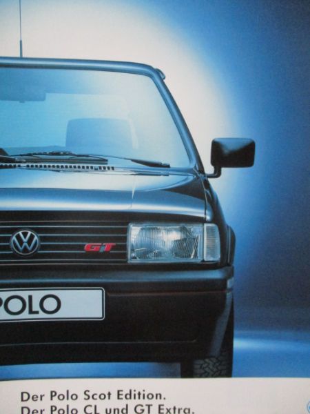 VW Polo Scot Edition CL GT Extra Katalog Typ86C August 1993