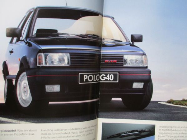 VW Polo G40 Typ86C Sonderkatalog Januar 1993 Rarität