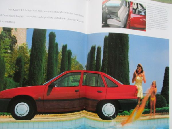 Opel Kadett E LS GL GT 44kw 55kw 62kw 85kw 2.0i Kat 1.6d 40kw Prospekt August 1987