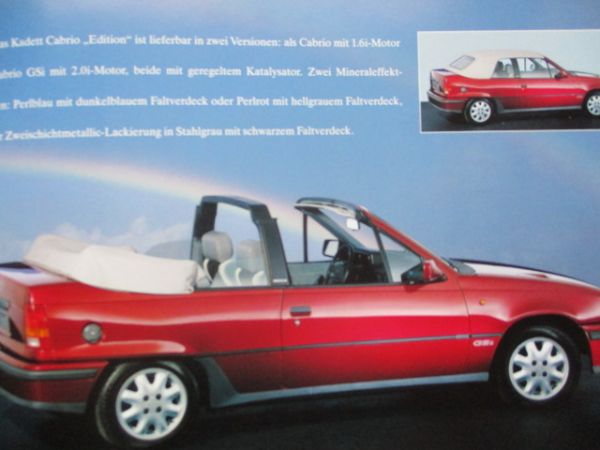 Opel Kadett E Cabrio Edition Dezember 1989