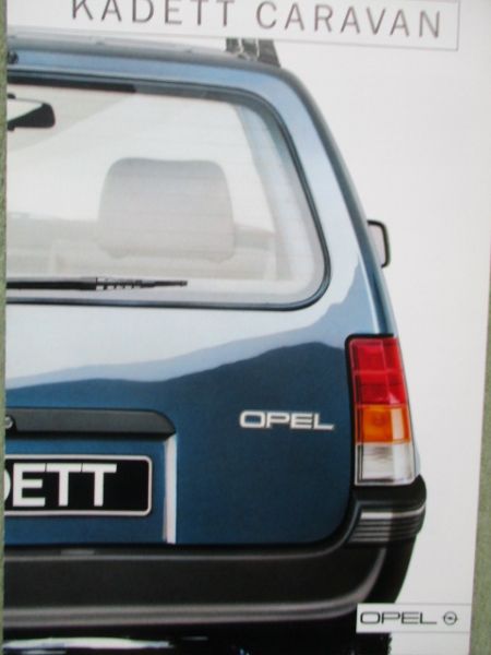 Opel Kadett E Caravan 44kw 55kw 60kw 44kw +Kat 55kw Kat 1.6d 40kw Katalog April 1987