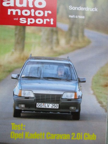 auto motor und sport 4/1988 Opel Kadett E Caravan 2.0i Club Testbericht