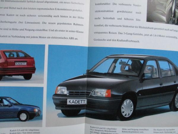 Opel Kadett E 1989 +Caravan +GSI 44kw 55kw 62kw 85kw +16V 110kw +1.7d Katalog