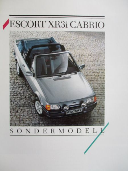 Ford Escort Cabrio 66kw 77kw X3i Cabrio Sondermodell August 1987