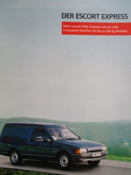 Ford Escort Express 44kw +40kw Diesel Katalog Januar 1986