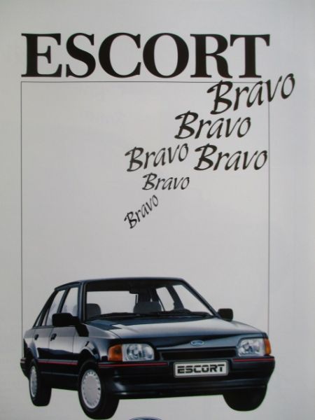 Ford Escort Bravo Katalog 44kw 108kw CVH Motor 66kw 40kw Diesel Juli 1987