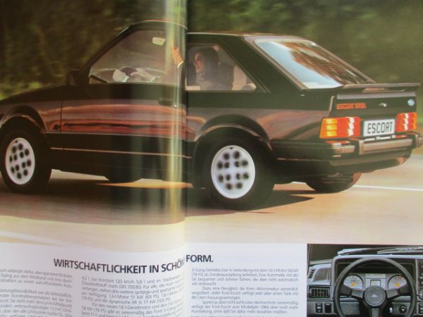 Ford Escort XR3i +Cabrio +Turnier +Express +Ghia August 1983 Katalog