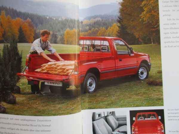 Opel Campo +Sportcab +Mannschaftskabine Katalog September 1991