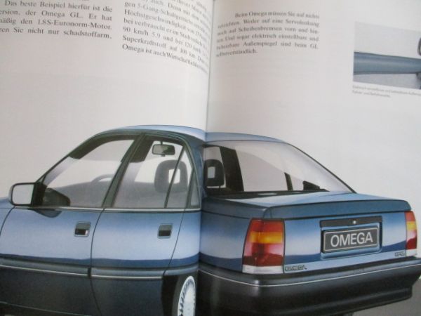 Opel Omega A Limousine +3000 +Caravan 1.8S 2.0i kat 2.4i kat 2.3D 2.3TDI 3.0i Kat Oktober 1988
