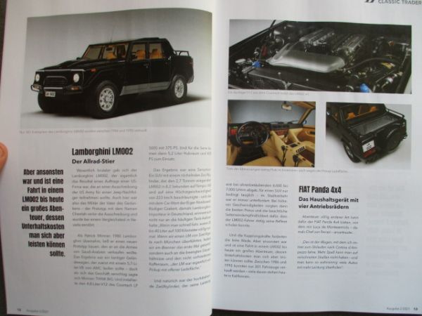 Classic Trader Magazin 2/2021 Lamborghini LM002,Monteverdi Safari +Sahara,Fiat Panda 4x4,BMW R80 G/S