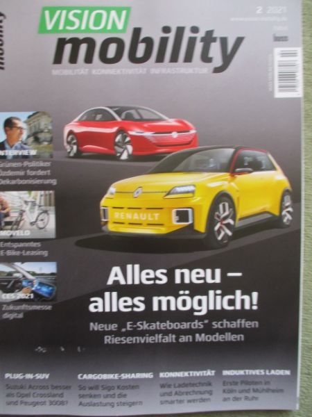 vision mobility 2/2021 Alles neu - alles möglich! Fahrbeicht VW ID.4, Citroen C4e, Lexus UX300e,