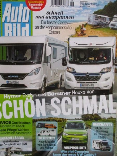 Auto Bild reisemobil 8/2021 Dodge CampMate, Dauertest Chausson 627GA,La Strada Siena