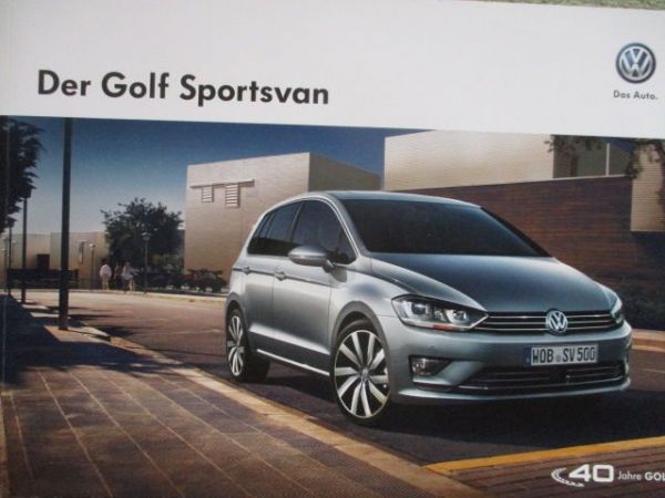 VW Golf Sportsvan TSI BlueMotion +TDI Katalog +Preisliste Modelljahr 2015