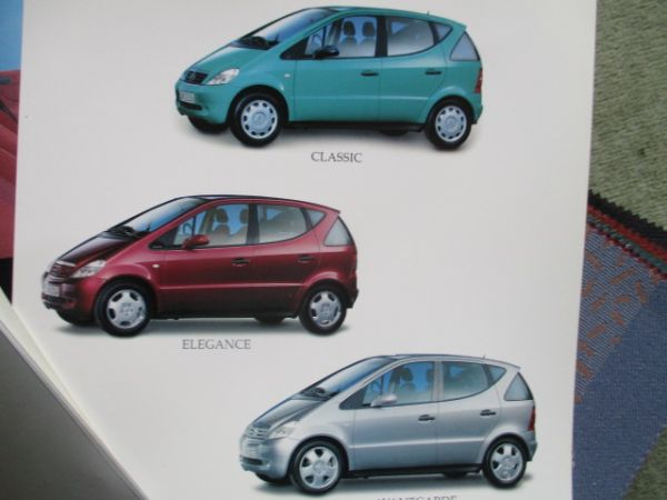 Mercedes Benz A-Klasse Farben Polster Muster BR168 Classic Elegance Avantgarde Box