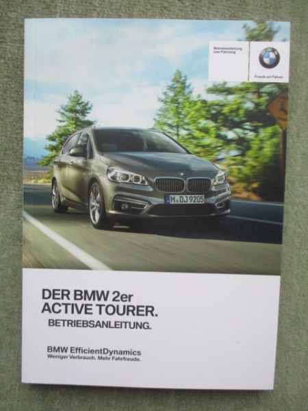 BMW 216i 218i 220i 225i +xDrive Active Tourer F45 214d 216d 218d 220d Handbuch Oktober 2016