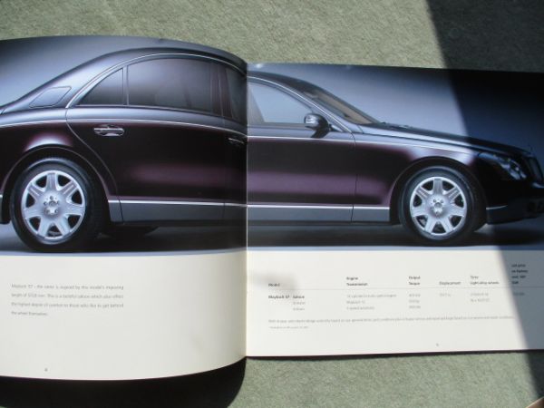 Maybach Equipment & Prices 57 62 Saloon May 2002