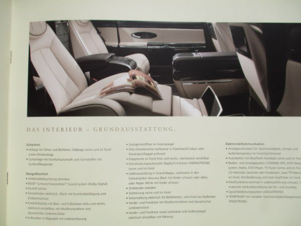 Maybach 62S Ausstattungen & Preise 1.Januar 2007