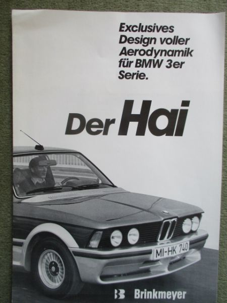 Brinkmeyer der Hai BMW 3er Serie E21 Aerodynamik Katalog Rarität
