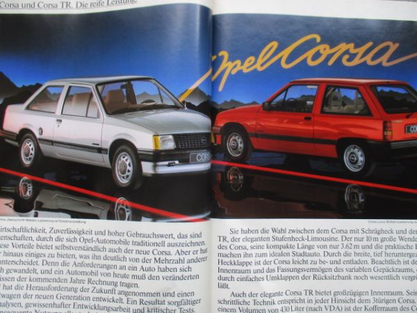 Opel Corsa A +TR  Luxus Berlina SR Katalog Februar 1983
