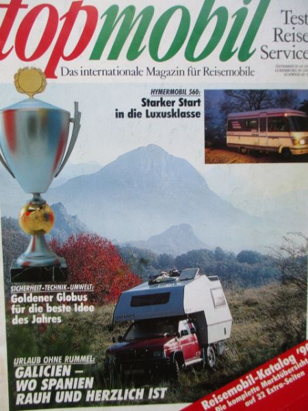 topmobil Magazin Juli/August 1990 Hymermobil 560 auf MB 310D,VW T3 Dehler 2+2,Wingamm Oasi 550S,