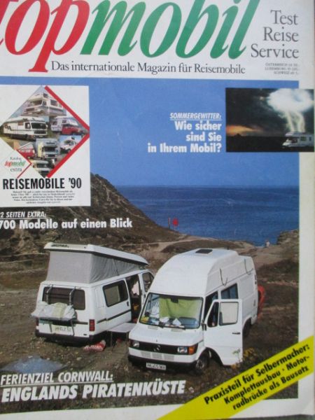 topmobil Magazin Mai/Juni 1990 Stigel Camper auf Ford Transit 160,Weinsberg Orbiter HDL auf MB 100D,La Strada,Reimo