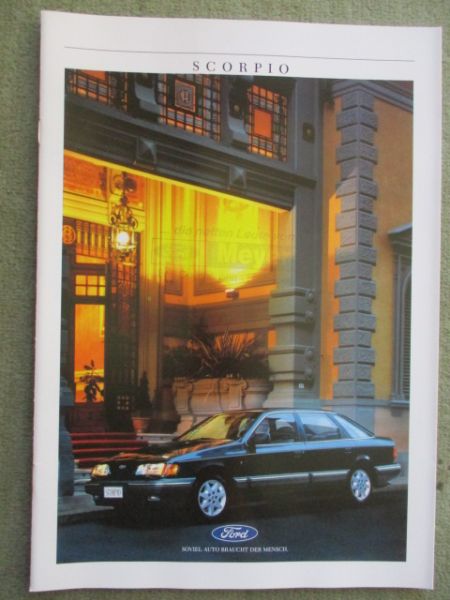 Ford Scorpio CL GL Ghia +4x4 Katalog Juni 1989