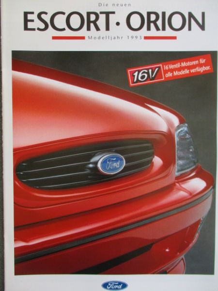 Ford Escort & Orion CL CLX Ghia XR3i RS 2000 Katalog Februar 1993