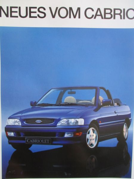Ford Escort Cabrios XR3i CLX +Sondermodell Katalog Februar 1993