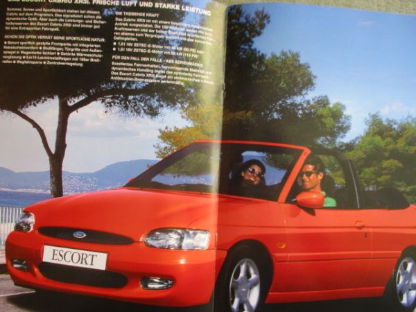 Ford Escort Cabrio Juli 1995 Katalog Flair XR3i