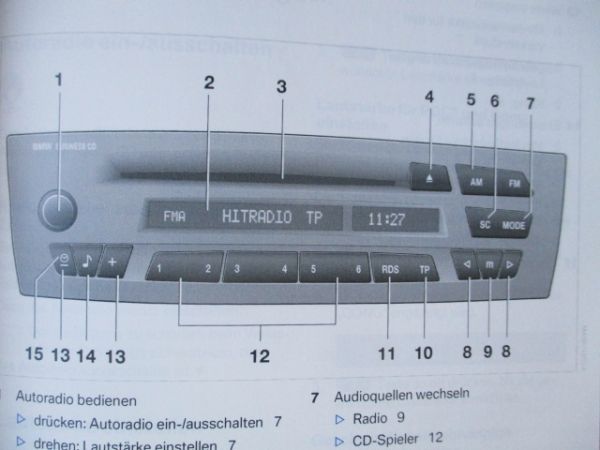 BMW Business CD Autoradio Anleitung Februar 2011