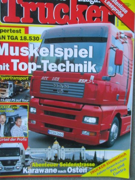 Trucker Fernfahrer Magazin 12/2003 MAN TGA 18.530,VW Caddy,Renault Master,MAN TGA 18.480,