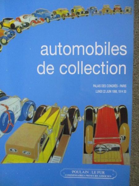 Poulain Le fur Commissaires Priseurs Associes automobiles de collection Paris 22. Juni 1998