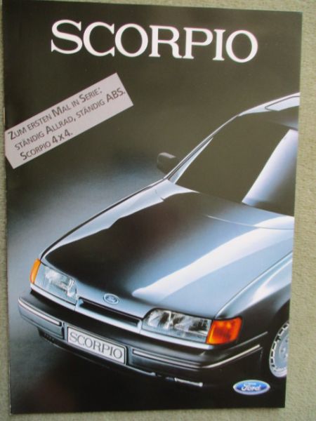 Ford Scorpio Katalog 66kw 77kw 85kw 110kw 2.8il V6 2.5lDiesel Juli 1985