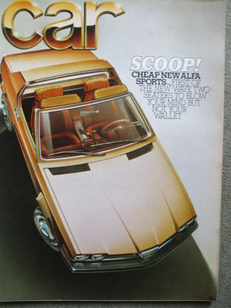 car 9/1976 BMW Alpina 320 E21,Alfasud coupe,Fiat 131 coupe,Ferrari 308GTB Spider,350SL R107,