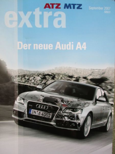 ATZ MTZ extra der neue Audi A4 Typ 8K September 2007 +Poster
