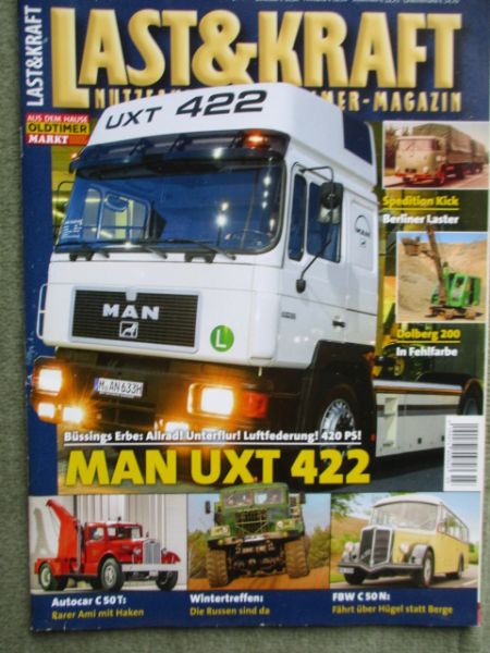 Last & Kraft 3/2019 MAN UXT 422, Dolberg 200,FBW C50N,Autocar C50T,Kleintransporter Uni L2 N Boulangére