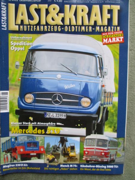 Last & Kraft 1/2012 Mercedes 319,Magirus 230D22,Menck M75,Kässbohrer-Büssing 5000 TU,