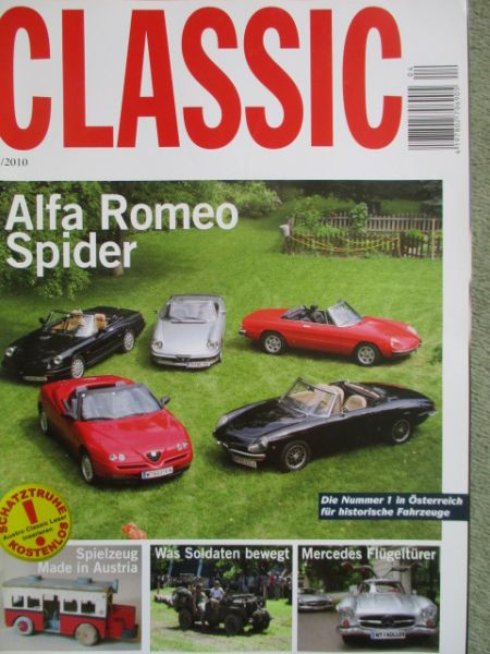 Austro Classic 4/2010 Alfa Romeo Spider,Mercedes Benz Flügeltürer SLS AMG +300SL