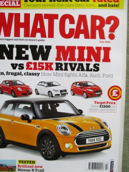 What car? 7/2014 Nissan X-Trail,VW Golf SV, BMW M3 M4 Peugeot 108