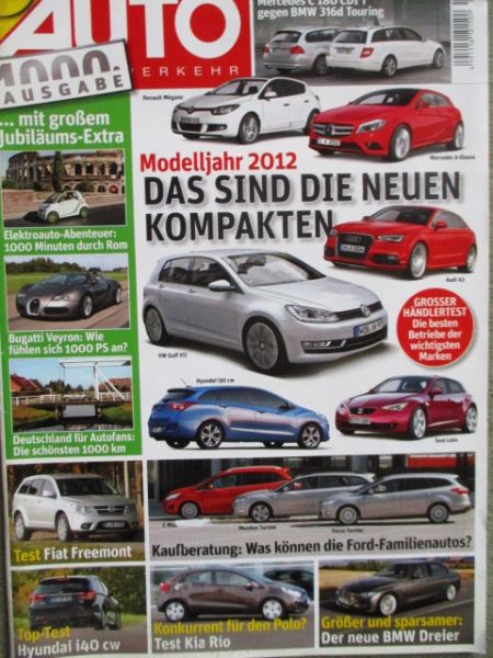 Auto Strassenverkehr 24/2011 Fiat Freemont 2.0,Mégane RS Trophy,ML250,BMW 316d touring E91 Touring