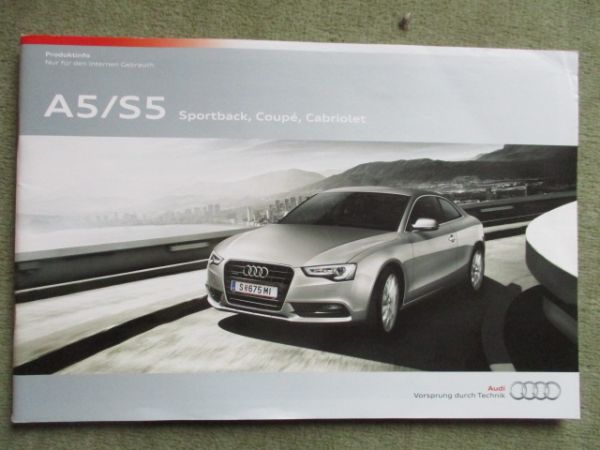 Audi A5 S5 Typ 8T Sportback,Coupé und Cabriolet intern für Verkäufer