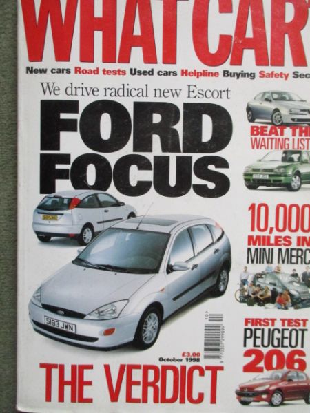What Car? 10/1998 Vauxhall Astra SRi,Honda Accord 1.8 vs. Ford Mondeo 2.0 vs. 406 vs. Passat 1.8 typ3B,BMW 328i E46