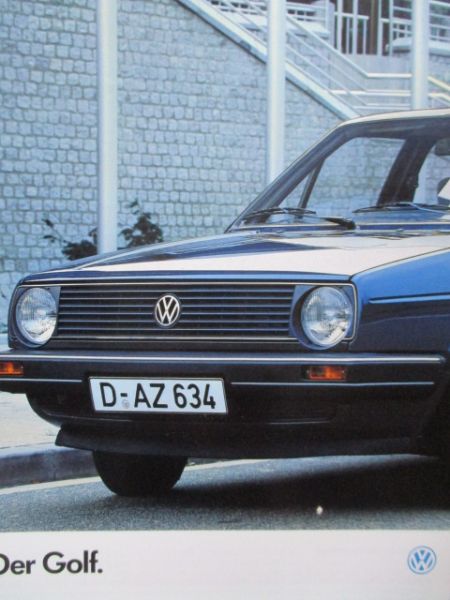 VW Golf II Typ19E CL GL +Carat+GTD +GTI Katlaog Januar 1986