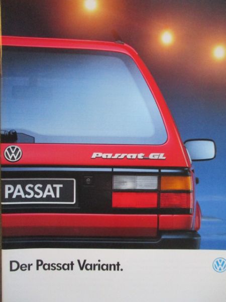 VW Passat Variant Typ35i CL GL GT +Syncro G60 Katalog August 1990