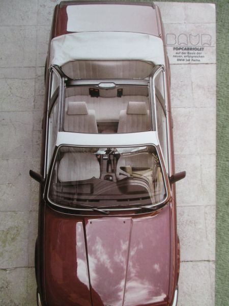 BMW Baur Topcabriolet 3er Reihe TC2 E30 1983 Katalog