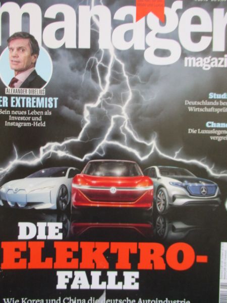 manager magazin 4/2018 Die Elektro Falle,Porsche Mission E,Alpina D5S G31 Touring Test