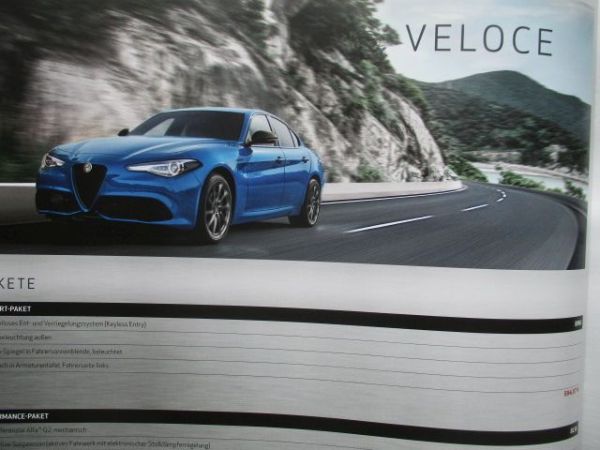 Alfa Romeo Giulia +Business +Super +Sprint +Lusso +Veloce +Quadrifoglio Juli 2020