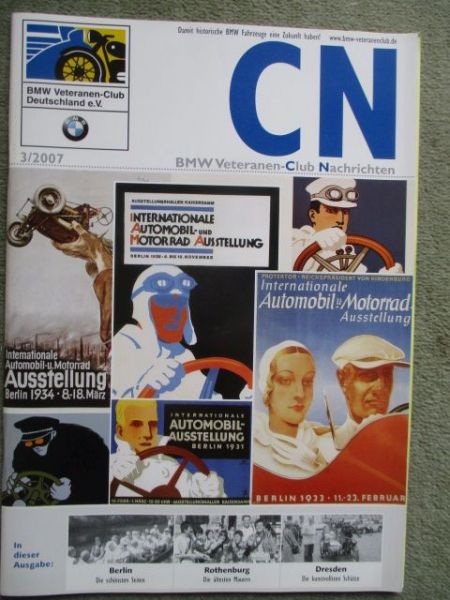 BMW Veteranen Club-Nachrichten 3/2007 die Nadig Story,BMW Motorrad Days